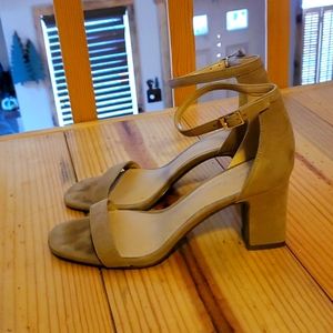 El-Saria Taupe Suede Sandals